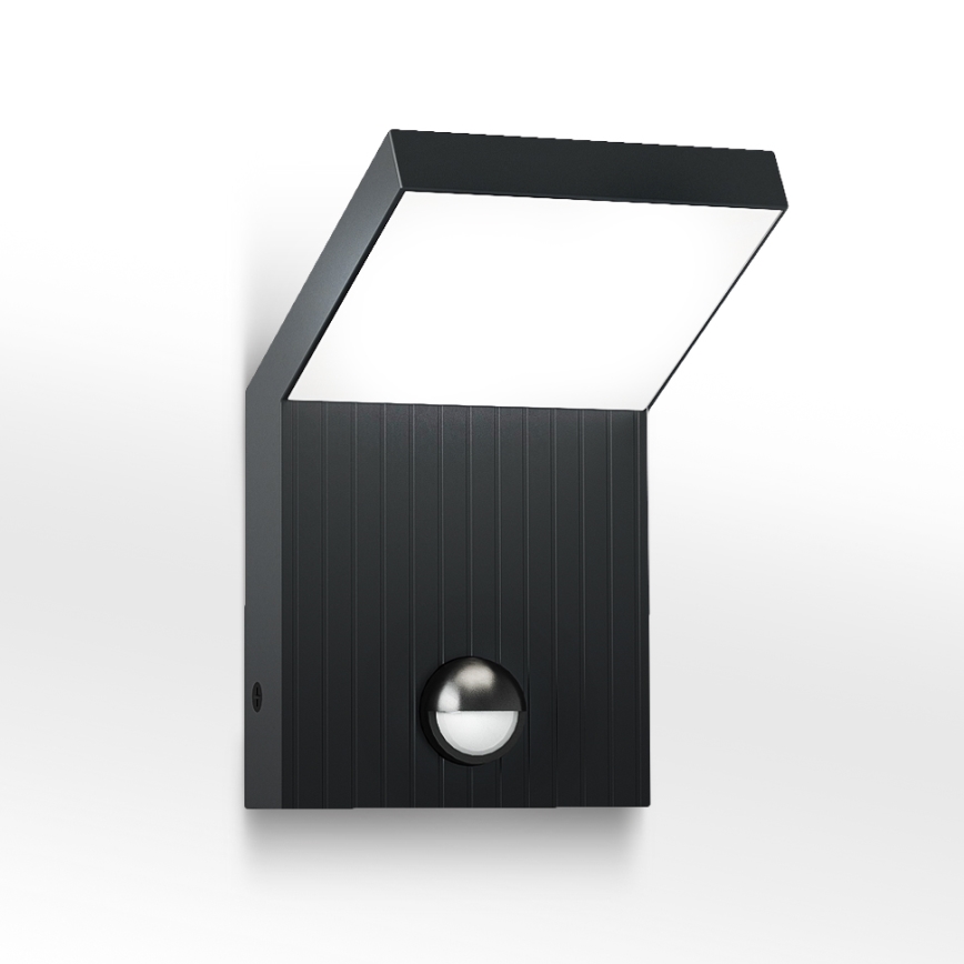 Brilagi - LED spoljna zidna svetiljka sa senzorom RIANO LED/8W/230V antracit IP65