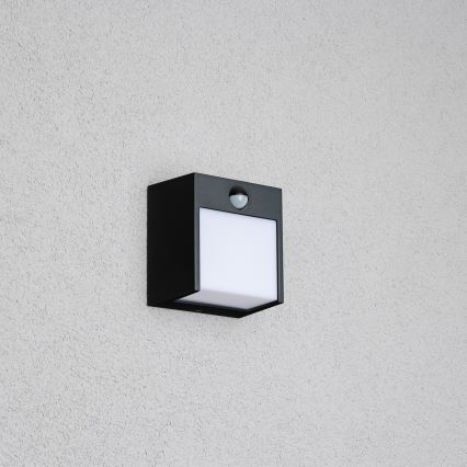 Brilagi - LED spoljašnje zidno svetlo sa senzorom TERNI LED/12W/230V crna IP44