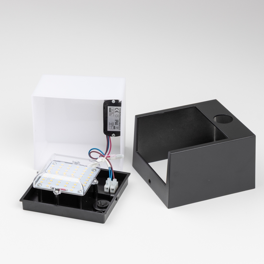 Brilagi - LED spoljašnje zidno svetlo sa senzorom TERNI LED/12W/230V crna IP44