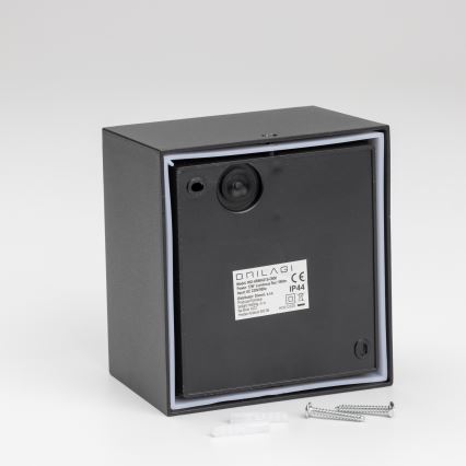 Brilagi - LED spoljašnje zidno svetlo sa senzorom TERNI LED/12W/230V crna IP44