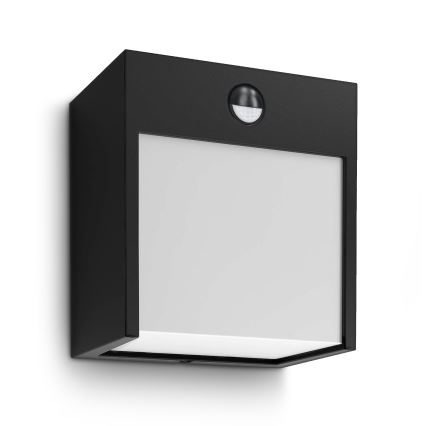 Brilagi - LED spoljašnje zidno svetlo sa senzorom TERNI LED/12W/230V crna IP44