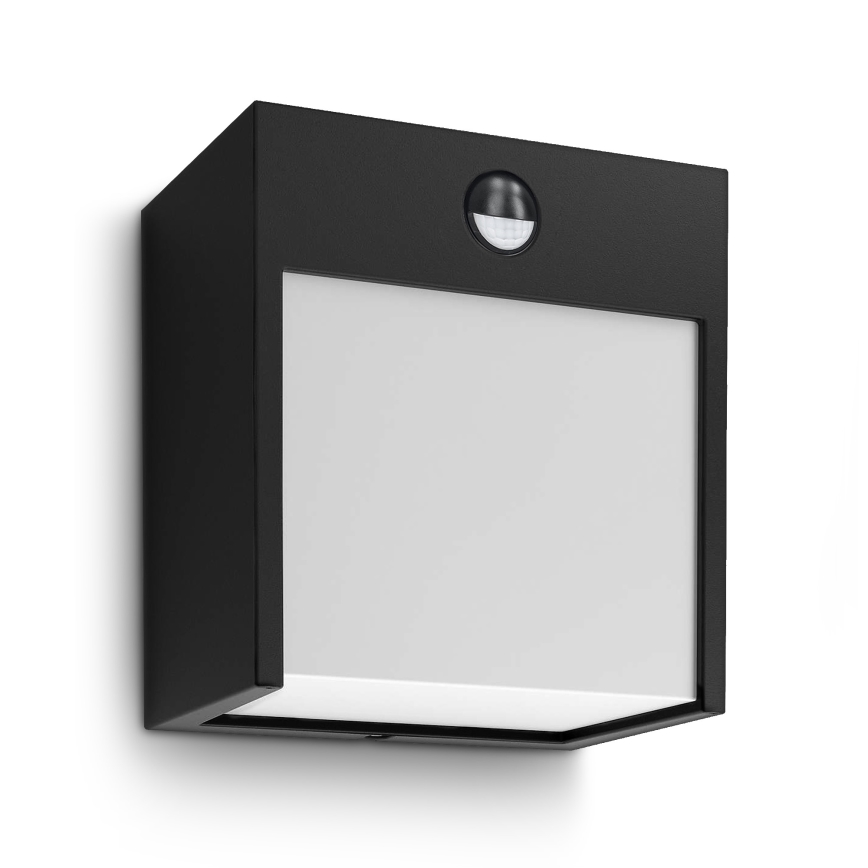 Brilagi - LED spoljašnje zidno svetlo sa senzorom TERNI LED/12W/230V crna IP44