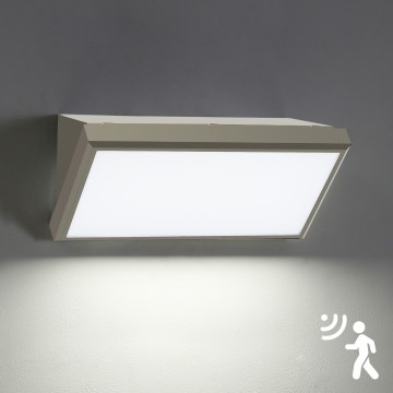 Brilagi - LED spoljno zidno svetlo sa senzorom TRIANGLE LED/20W/230V sivo IP65