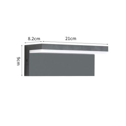 Brilagi - LED spoljno zidno svetlo TESSI LED/10W/230V antracit IP54