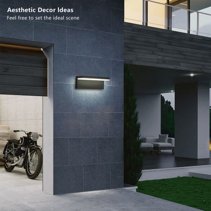 Brilagi - LED spoljno zidno svetlo TESSI LED/10W/230V crna IP54