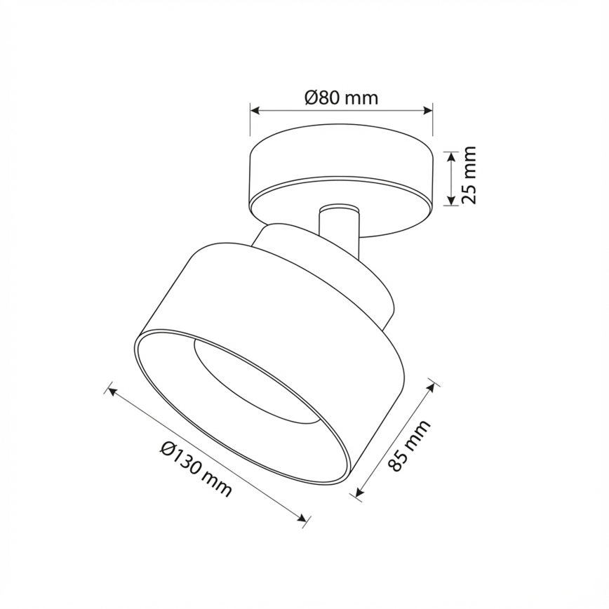 Brilagi - LED Spot svetiljka AURA LUX 1xGX53/30W/230V, prečnik 13 cm, crna/zadimljena