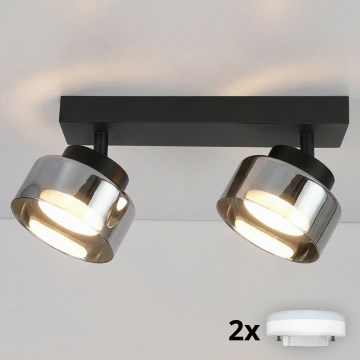 Brilagi - LED Spot svetiljka AURA LUX 2xGX53/30W/230V crna/dimljena