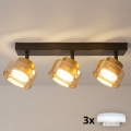 Brilagi - LED Spot svetiljka AURA LUX 3xGX53/30W/230V crna/zlatna