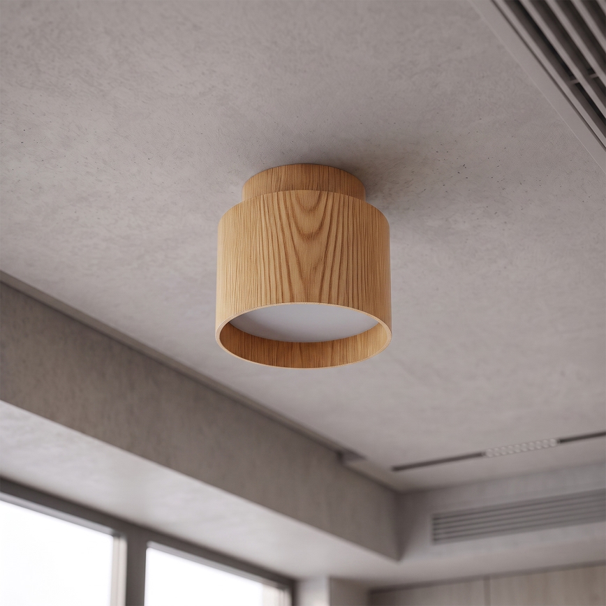 BRILAGI - LED spot svetlo BACKLIT 1xGX53/15W/230V + LED/3W, prečnik 8 cm, dekor hrasta