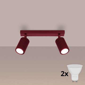 Brilagi - LED spot svetiljka CRESTO 2xGU10/10W/230V bordo