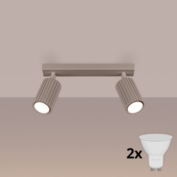 Brilagi - LED spot svetiljka CRESTO 2xGU10/10W/230V taupe