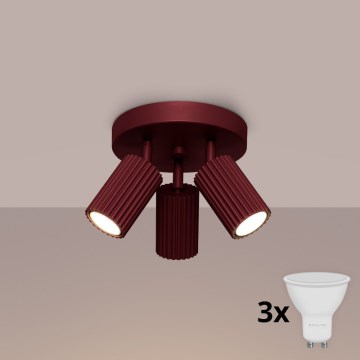 Brilagi - LED spot svetiljka CRESTO 3xGU10/10W/230V bordo