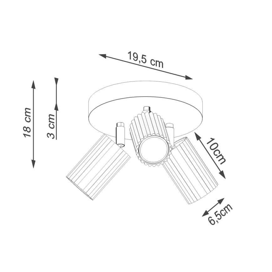 Brilagi - LED spot svetiljka CRESTO 3xGU10/10W/230V crna