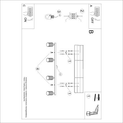 Brilagi - LED spot svetiljka CRESTO 4xGU10/10W/230V crvena