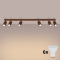 Brilagi - LED spot svetiljka CRESTO 6xGU10/10W/230V braon
