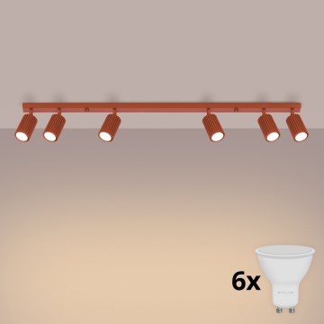Brilagi - LED spot svetiljka CRESTO 6xGU10/10W/230V crvena