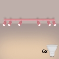 Brilagi - LED spot svetiljka CRESTO 6xGU10/10W/230V ružičasta