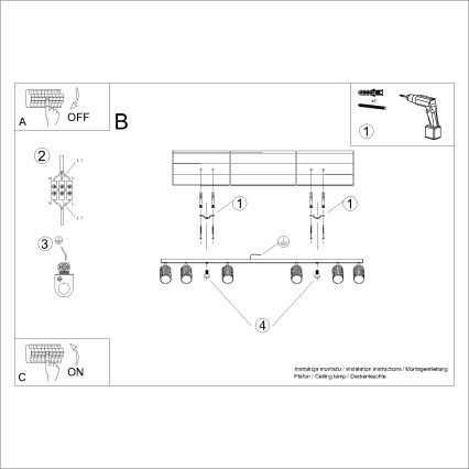 Brilagi - LED spot svetiljka CRESTO 6xGU10/10W/230V zlatna