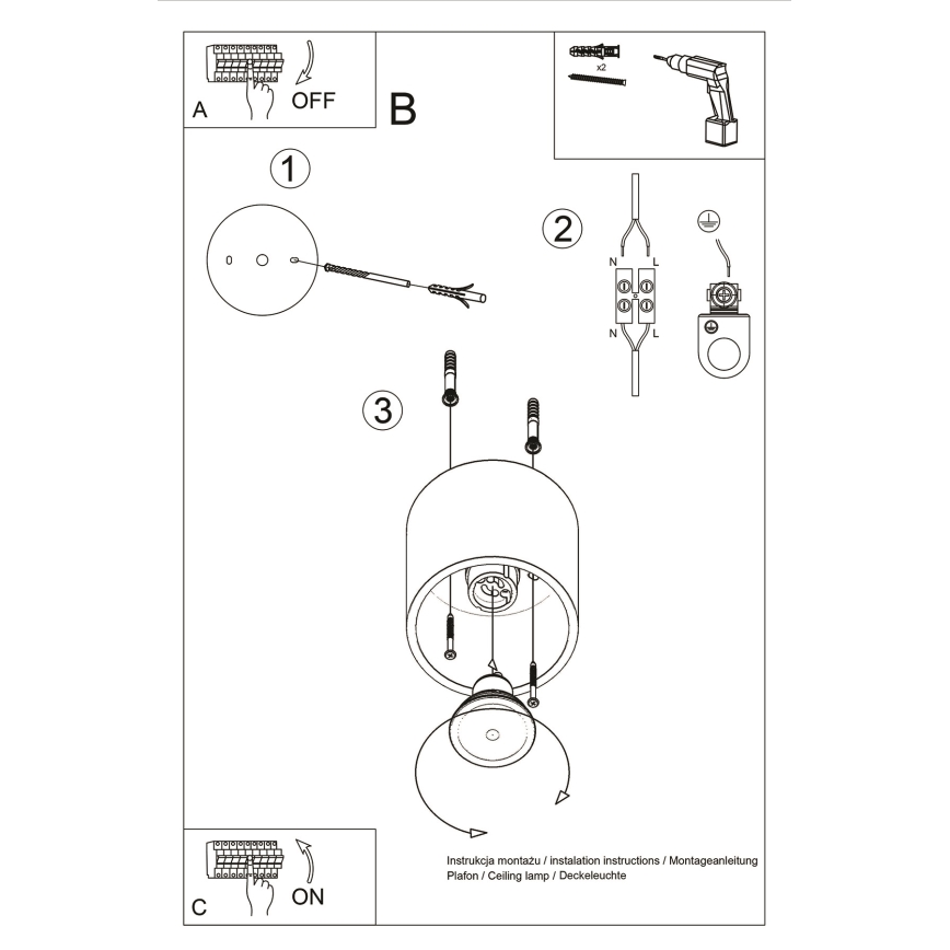 Brilagi - LED spot svetiljka FRIDA 1xGU10/7W/230V crna