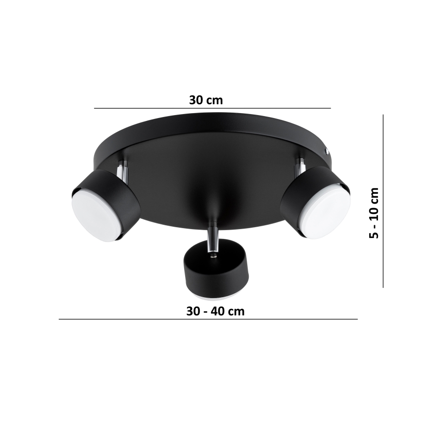 Brilagi - LED spot svetiljka MONO 3xGX53/30W/230V crna