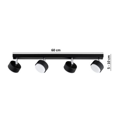 Brilagi - LED spot svetiljka MONO 4xGX53/30W/230V crna