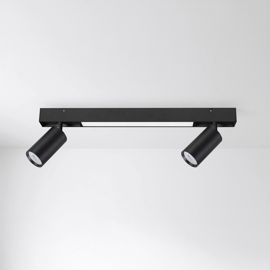 Brilagi - LED spot svetiljka SELE 2xGU10/30W/230V + LED/15W crna