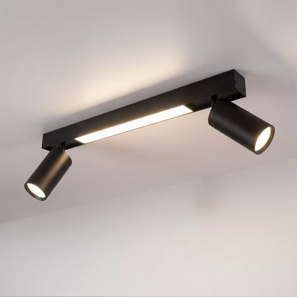 Brilagi - LED spot svetiljka SELE 2xGU10/30W/230V + LED/15W crna