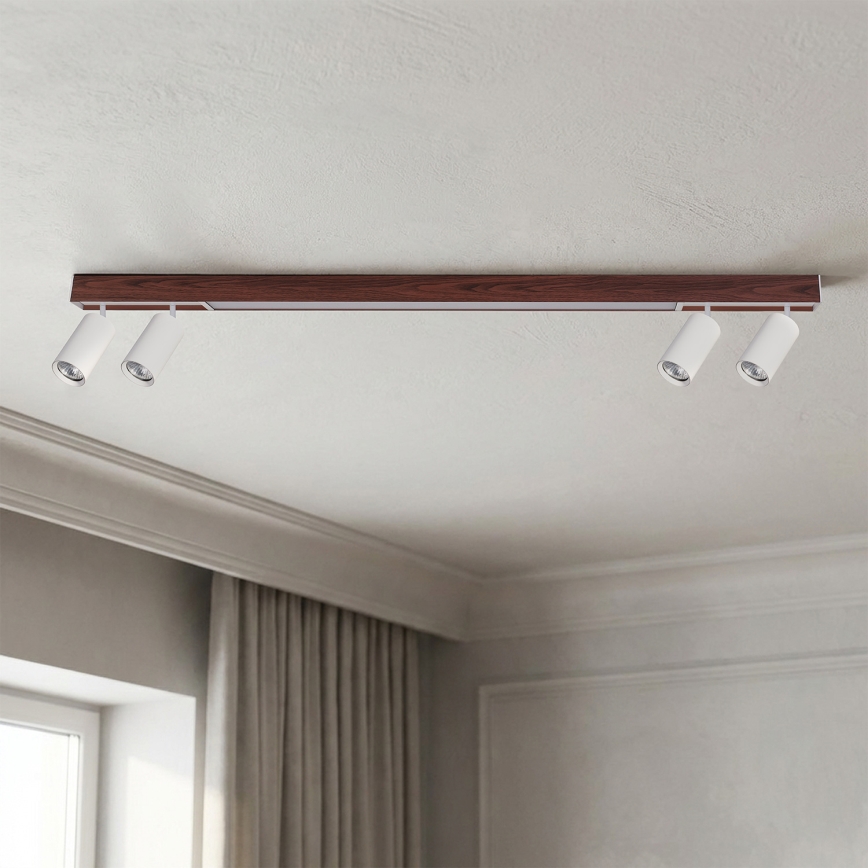 BRILAGI - LED spot světiljka SELE 4xGU10/30W/230V + LED/25W bela/dekor trešnje
