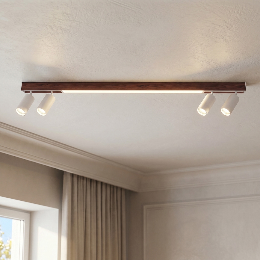 BRILAGI - LED spot světiljka SELE 4xGU10/30W/230V + LED/25W bela/dekor trešnje