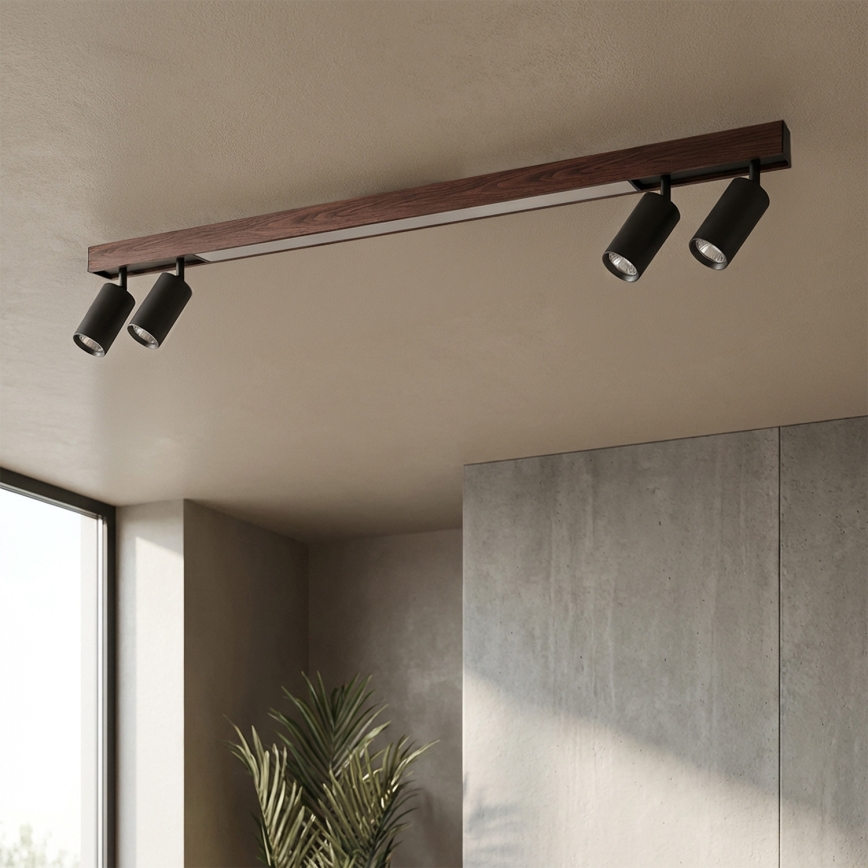 BRILAGI - LED spot svetiljka SELE 4xGU10/30W/230V + LED/25W crna/dekor trešnje