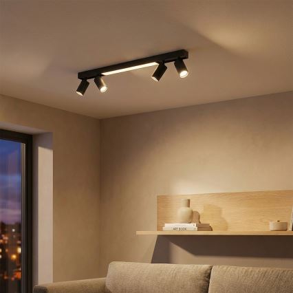 Brilagi - LED spot svetiljka SELE 4xGU10/30W/230V + LED/25W crna