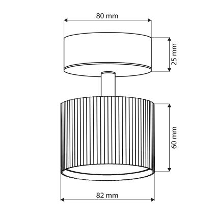 Brilagi - LED Spot svetiljka STRIPY 1xGX53/15W/230V crna