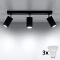 BRILAGI - LED spot svetlo ASMUS 3xGU10/7W/230V crna