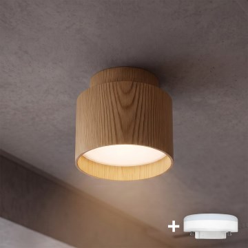 BRILAGI - LED spot svetlo BACKLIT 1xGX53/15W/230V + LED/3W, prečnik 8 cm, dekor hrasta