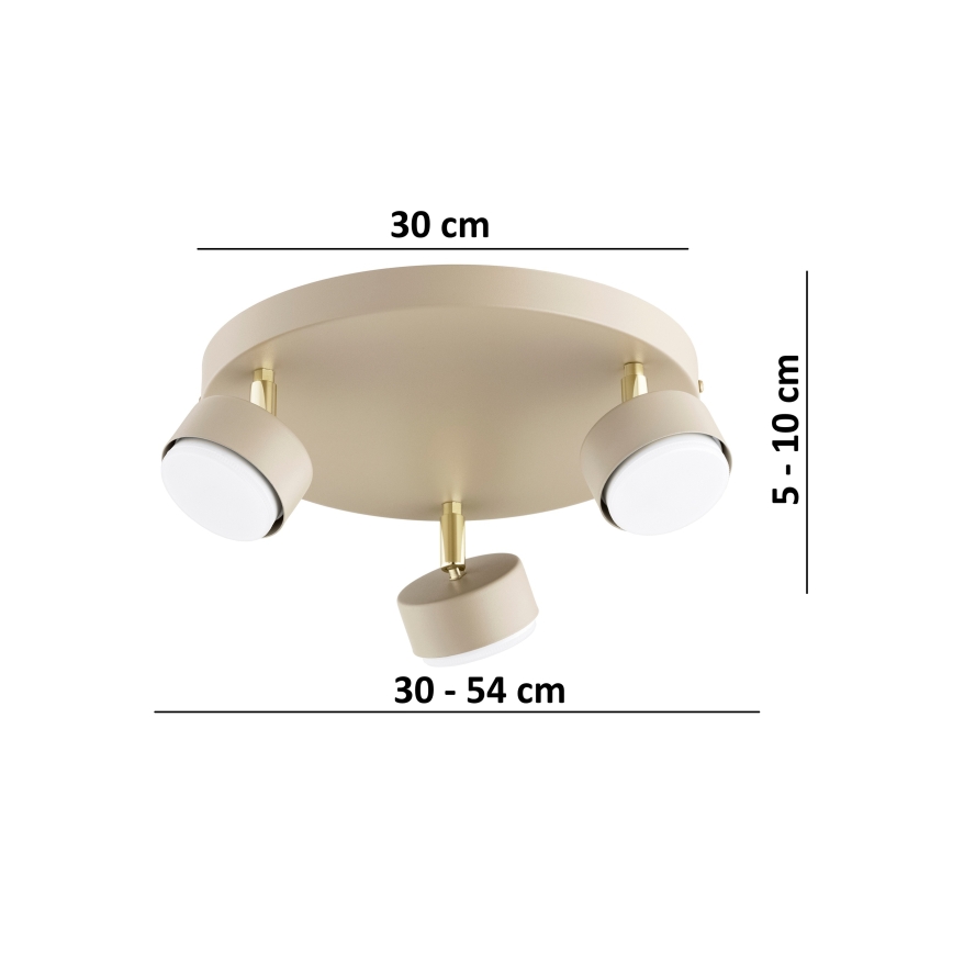 Brilagi - LED spot svetlo MONO 3xGX53/30W/230V bež/zlatno