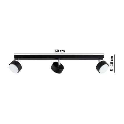 Brilagi - LED spot svetlo MONO 3xGX53/30W/230V crna