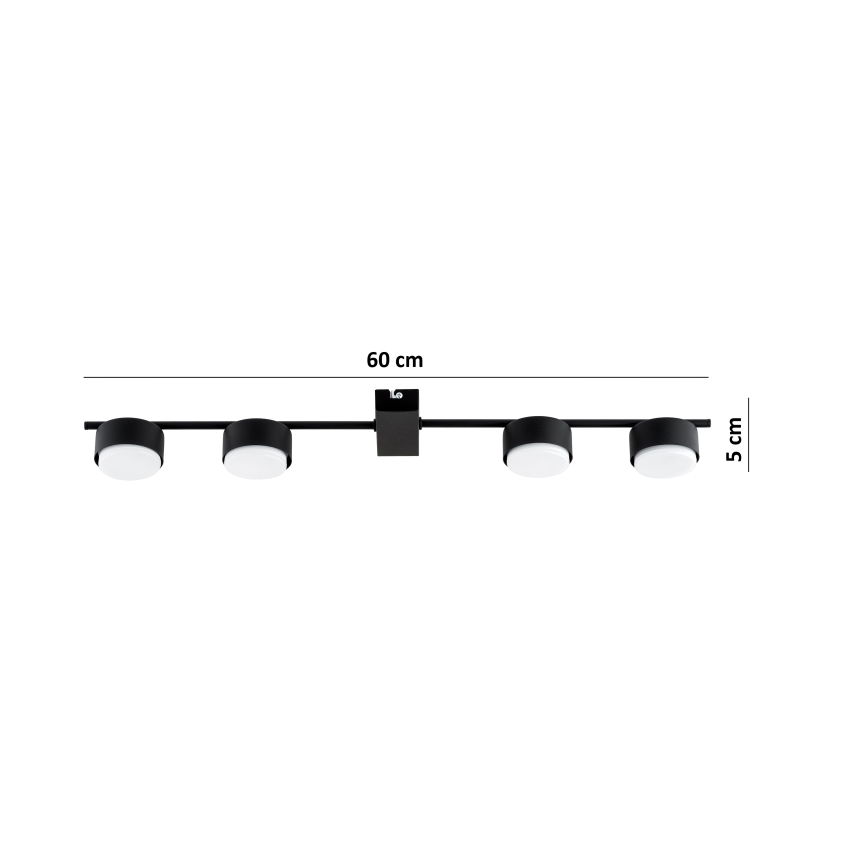 Brilagi - LED spot svetlo MONO 4xGX53/12W/230V crna