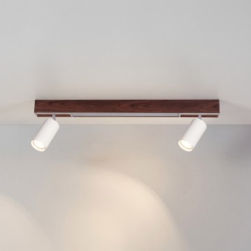 BRILAGI - LED spot svetlo SELE 2xGU10/30W/230V + LED/15W bela/dekor hrasta