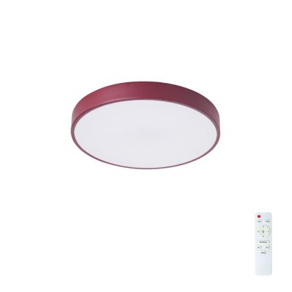 Brilagi - LED prigušiva plafonska svetiljka POOL LED/36W/230V 3000-6000K prečnik 30 cm bordo + daljinski upravljač