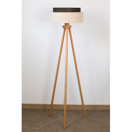 Brilagi - LED Stojeća lampa BOHO STYLE 1xE27/15W/230V krem/braon
