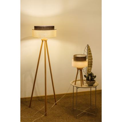 Brilagi - LED Stojeća lampa BOHO STYLE 1xE27/15W/230V krem/braon