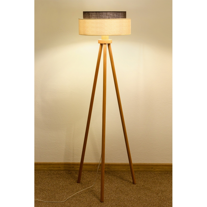 Brilagi - LED Stojeća lampa BOHO STYLE 1xE27/15W/230V krem/braon
