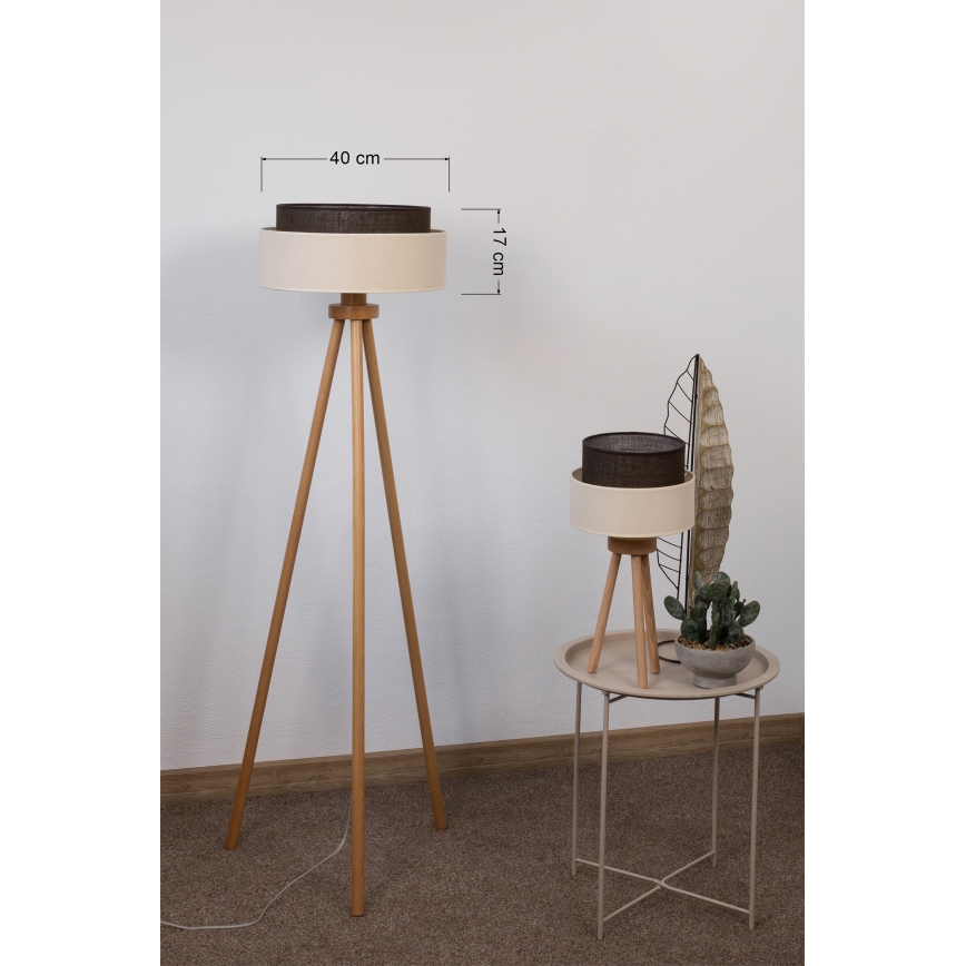 Brilagi - LED Stojeća lampa BOHO STYLE 1xE27/15W/230V krem/braon