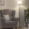 Brilagi - LED stojeća lampa CERIA 1xE27/20W/230V Ø 30 cm bela/zlatna
