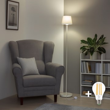 Brilagi - LED stojeća lampa CERIA, 1xE27/40W/230V, prečnik 20,5 cm, siva/bela