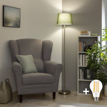 Brilagi - LED stojeća lampa CERIA 1xE27/40W/230V prečnik 30 cm zelena/mat hrom