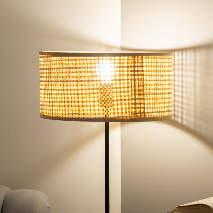 Brilagi - LED stojeća lampa CERIA 1xE27/40W/230V, prečnik 40 cm, bambus/crna