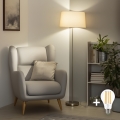 Brilagi - LED stojeća lampa CERIA 1xE27/40W/230V, prečnik 45 cm, bež/mat hrom