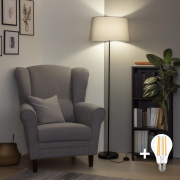 Brilagi - LED stojeća lampa CERIA 1xE27/40W/230V prečnik 45 cm siva/crna