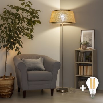 Brilagi - LED Stojeća lampa CERIA 1xE27/40W/230V prečnik 50 cm bež/mat hrom